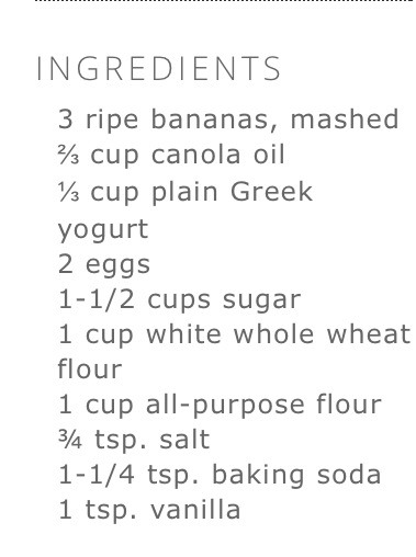 Yummy banana chocolate Chip Bread Recipe (switch the oil with greek yogurt to make more healthy)