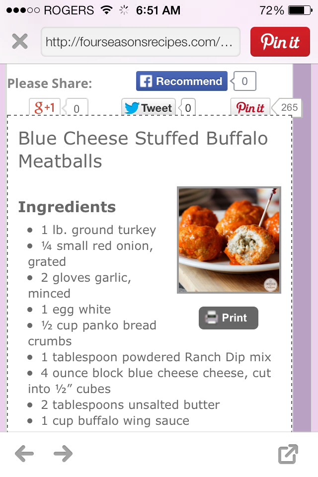 Blue Cheese-Stuffed Buffallo Meatballs