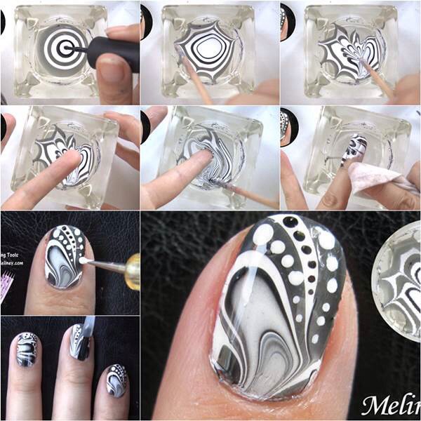 Cutest Marbling Nail Tutorial πππ―