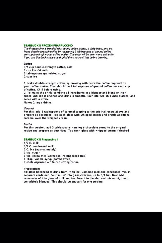 ALL STARBUCKS RECIPES😃😃. Don't Forget To Like👍