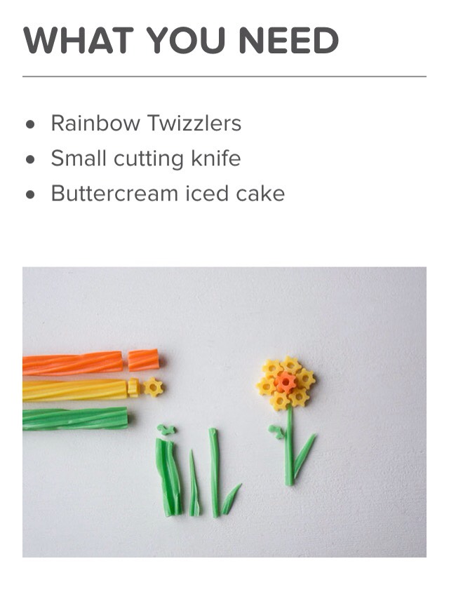 TWIZZLER FLOWER TOPPERS FOR THE PERFECT SPRING CAKE