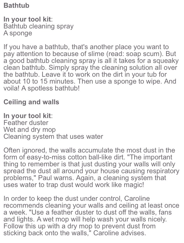 💕 Housekeeping: Clean Those Spots!💕