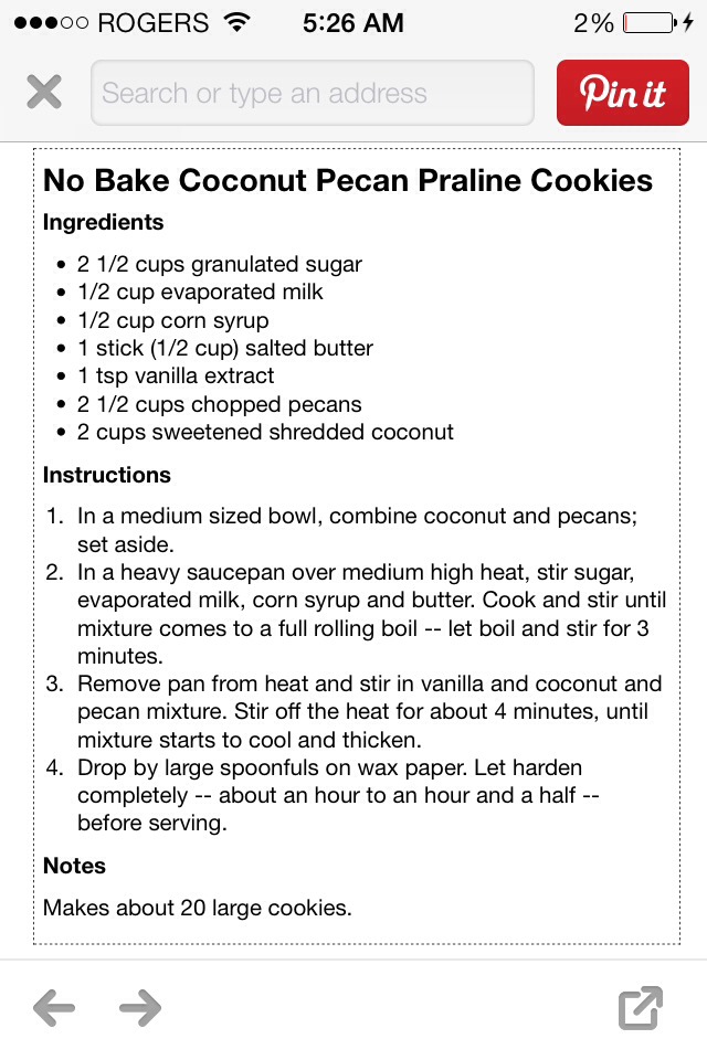 No Bake Coconut Pecan Praline Cookies!