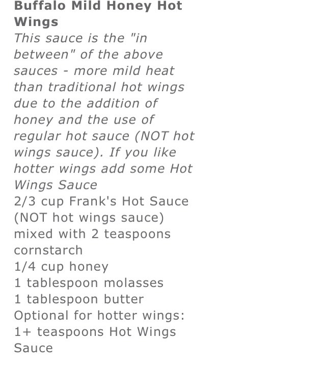 Delicious Sticky Buffalo Honey Hot Wings & Traditional Buffalo Hot Wings