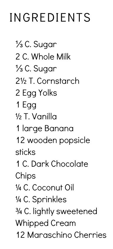 Banana Split Pudding Pops