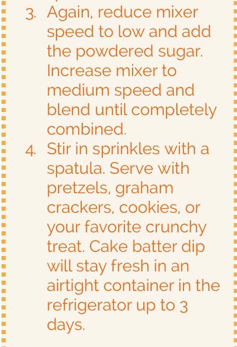Cake Batter Dip