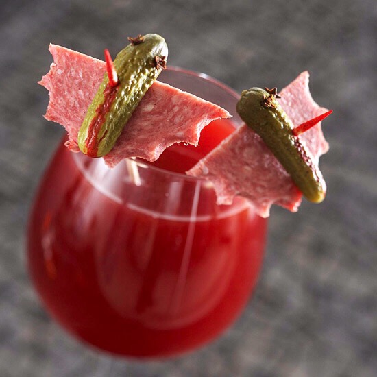 Batty Cranberry Apple Drink
This Halloween drink will satisfy all of your senses with its spicy and fruity flavors. A mix of apple cider, cranberry, guava, and lime juices, as well as ginger, cinnamon, and allspice make this drink anything but boring -- especially when you add a batty garnish.