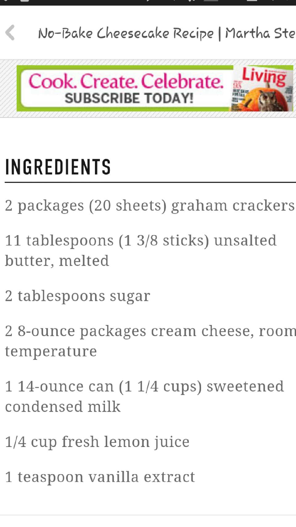No bake cheese cake recipe 