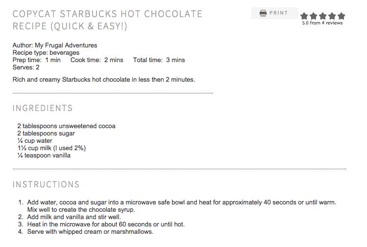 COPYCAT STARBUCKS HOT CHOCOLATE RECIPE (QUICK & EASY!)