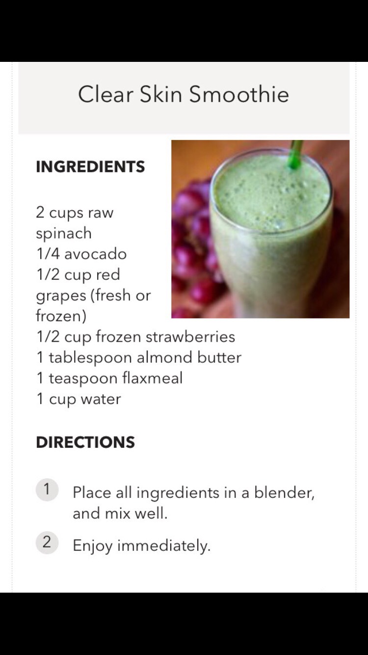 Strawberry& Grape Clear Skin Smoothie 😍👍🏼