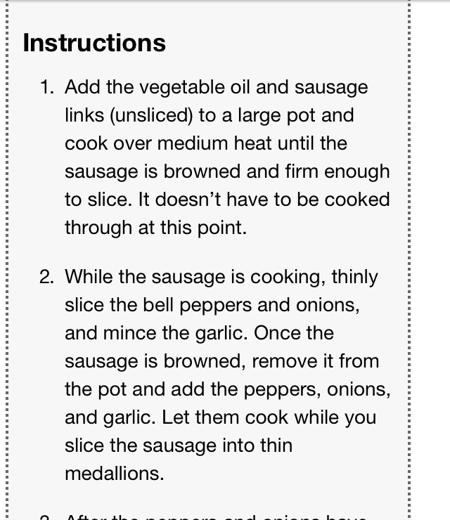 Pepper And Italian Sausage Pasta 