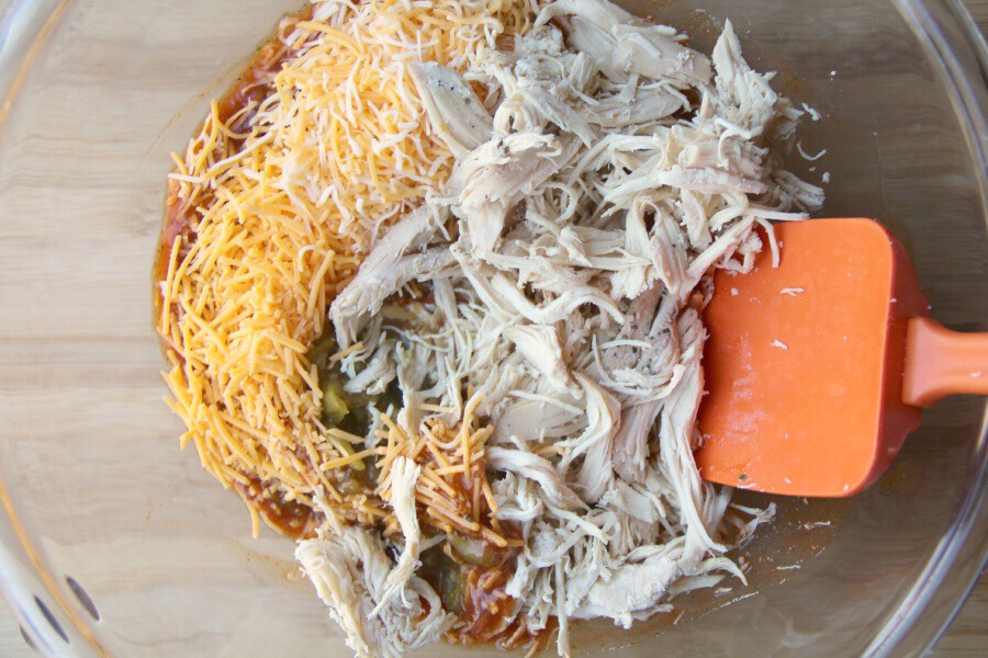 Cheesy chicken Enchilada Dip