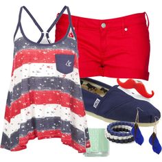 4th of July outfits, nails and hair ideas :) 