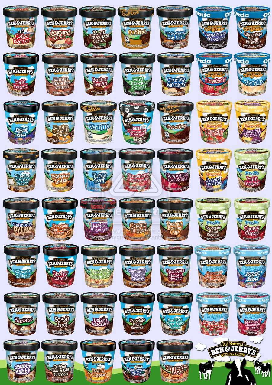 ICE CREAM.
BEN n JERRYS are the bestππI absolutely love them.
