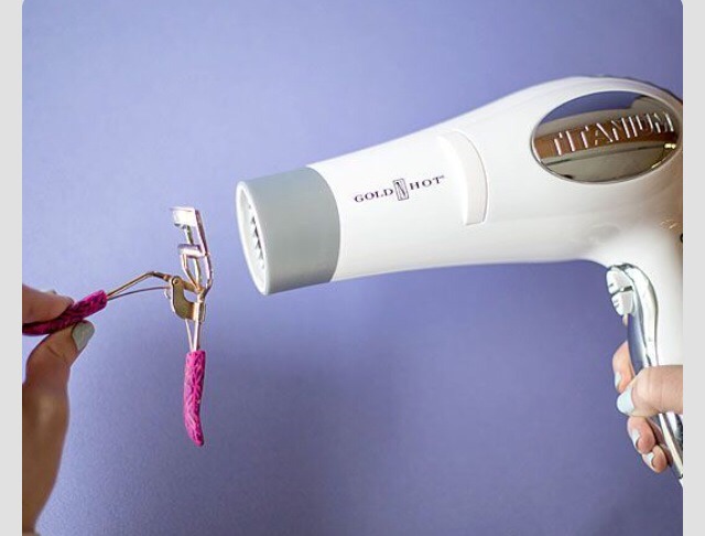Blowing hot air on your eyelash curler will help your lashes curl easier and stay curled longer.