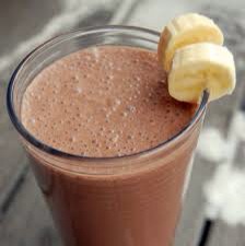 Chocolate Banana Smoothie

1 banana 
1 TBSP chocolate syrup 
1 cup milk
1 cup crushed ice 

Combine all the ingredients in a blender until smooth 