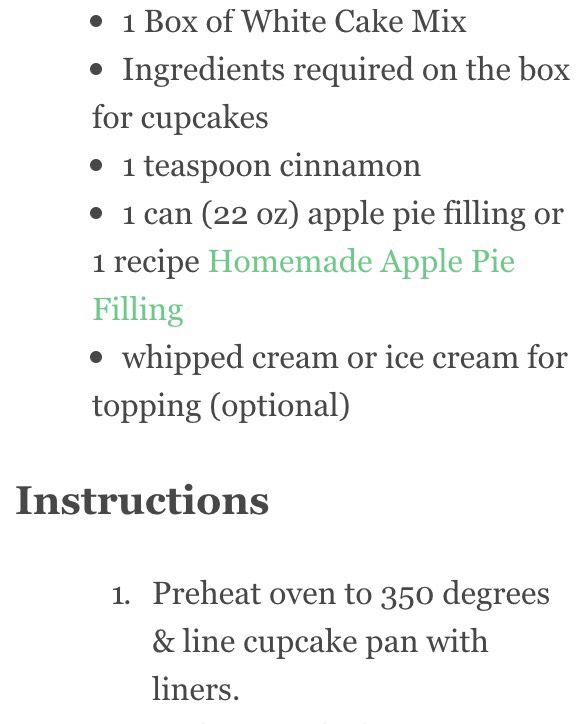 " Delicious Apple Pie Cupcakes"