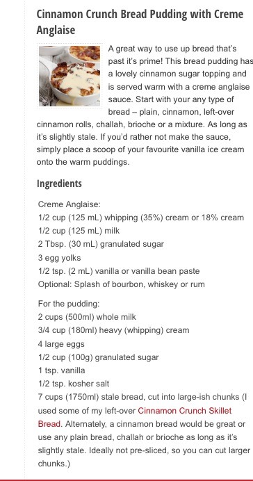 Cinnamon Bread Pudding