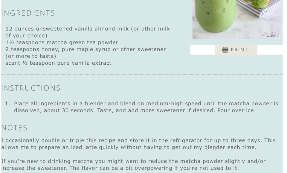 ICED MATCHA GREEN TEA LATTE #SummerVibes