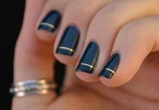 Black with a touch of metallic colouring 