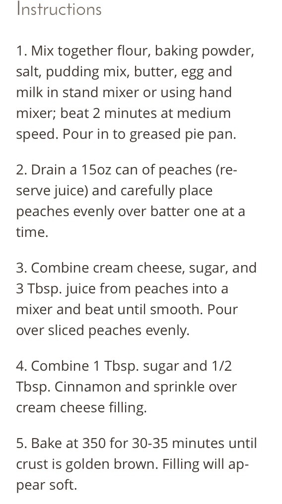 Peach Cream Cheese Cake 