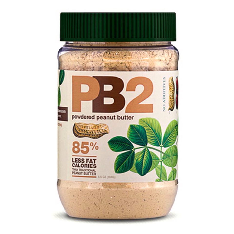 Put about a tablespoon of PB2(or regular peanut butter) into the blender. More can be added for a more peanutty taste. 