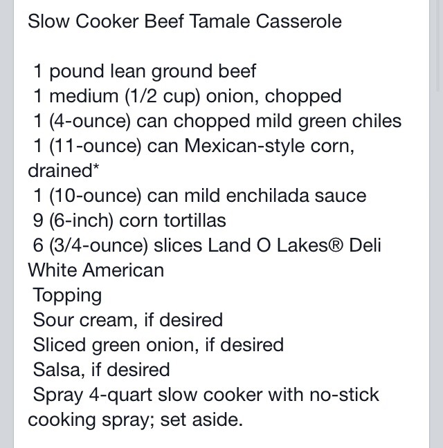 Slow Cooker Beef Tamale Casserole