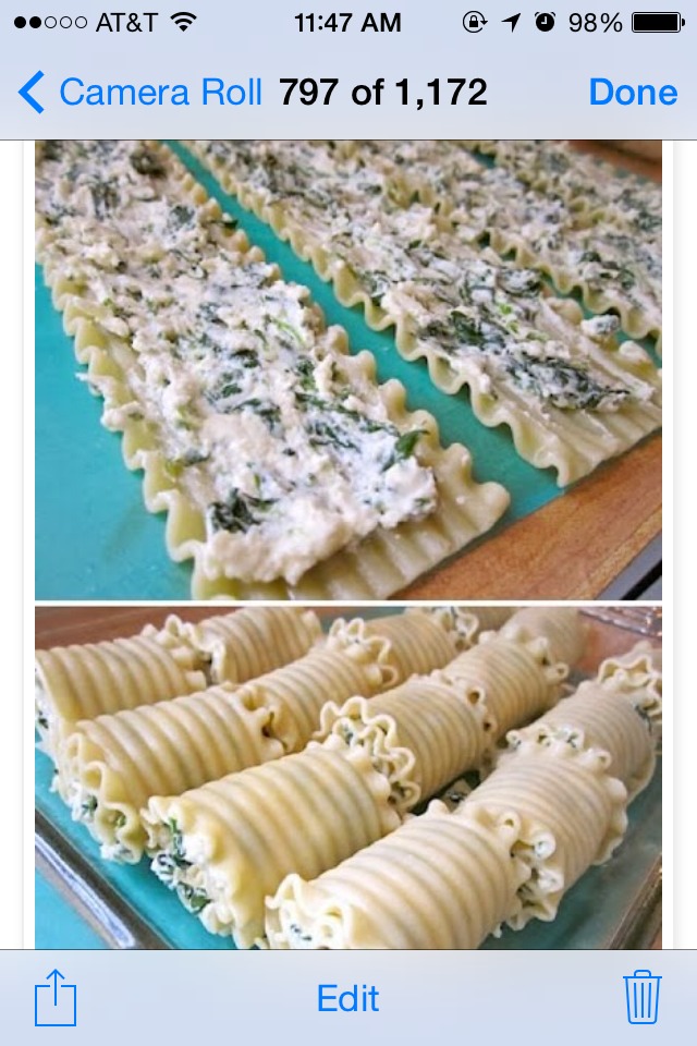 ✨✨Spinach Lasagna Roll Ups✨✨🍝