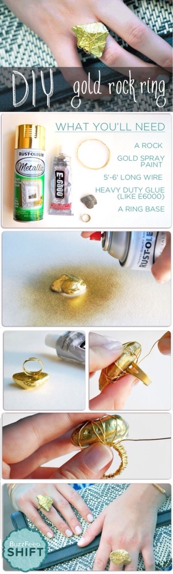 The Wire-Wrapped Rock Ring

Full instructions here:
http://www.buzzfeed.com/pippa/2-easy-to-diy-shiny-statement-rings?s=mobile