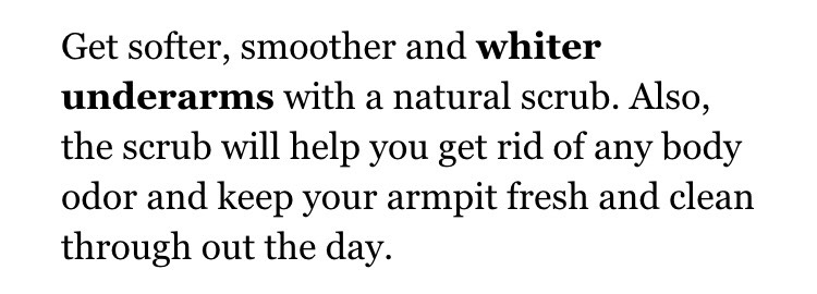 Underarm Lightening Scrub