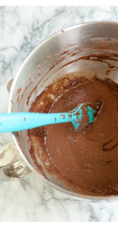 9. Using a spatula stir the mixture a couple of times, making sure to scrape the sides