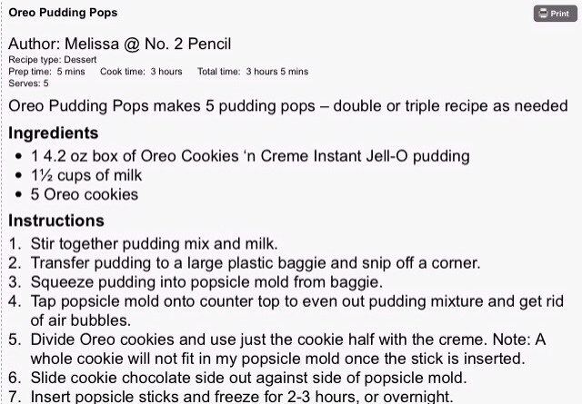 Yummy Oreo® Pudding Pops! 
