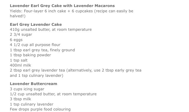 Lavender Earl Grey Cake 