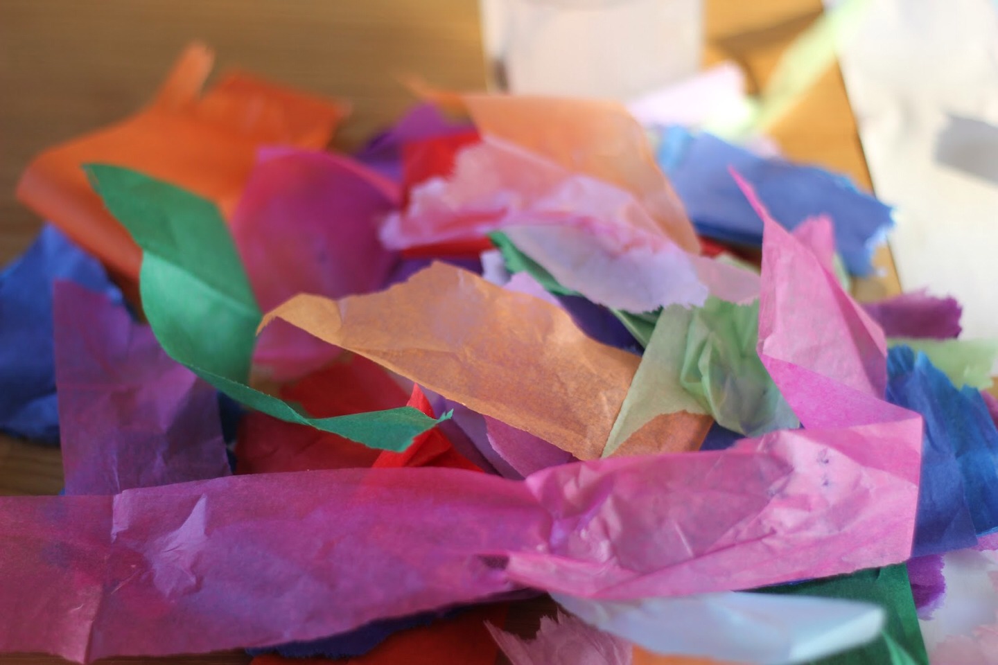 Get some beautiful different coloured tissue paper to decorate the tube. You can create your own unique design if you wish