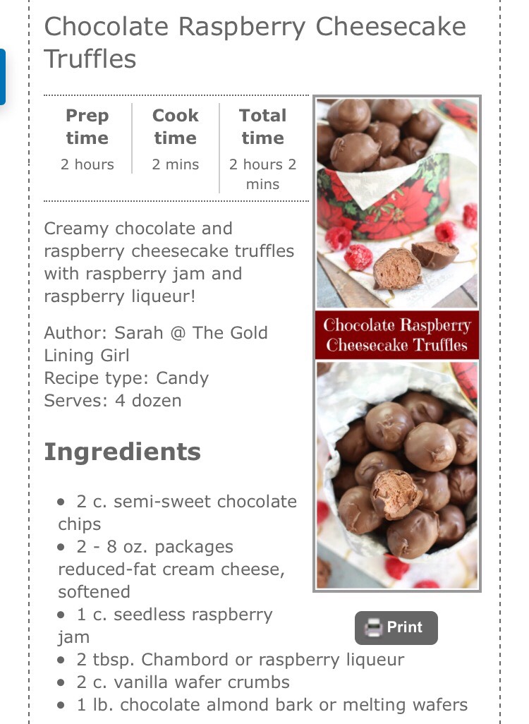 Chocolate Raspberry Cheesecake Truffles!