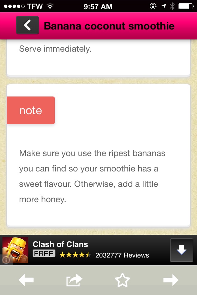 Banana Coconut Smoothie