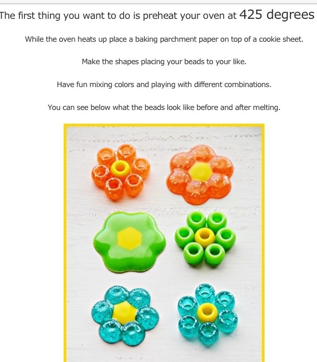 Melted  Beads Great For A Girl Birthday Party