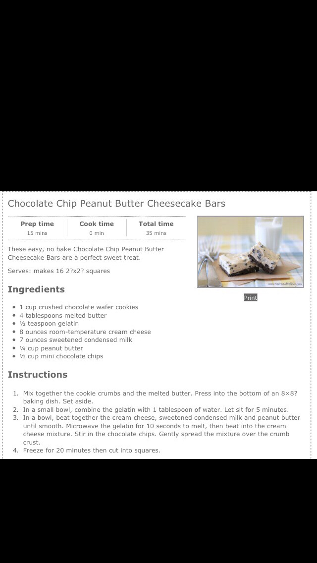 Chocolate Chip Peanut Butter Cheesecake Bars... Omg Yumm!!! 😍😍❤️👌