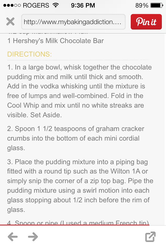 Alcoholic S'mores Pudding Shots!