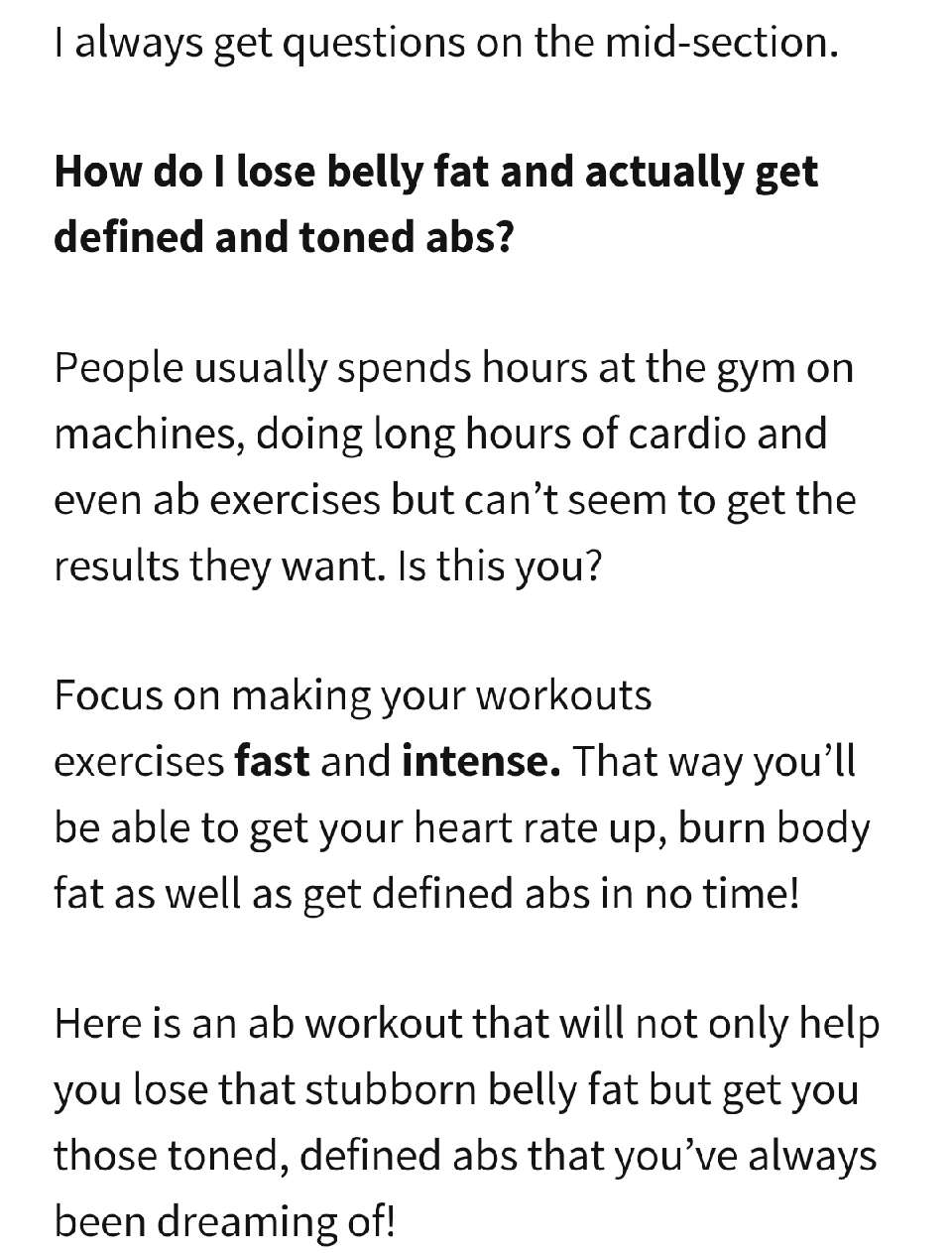 Four Moves To Get You Abs In A Month!