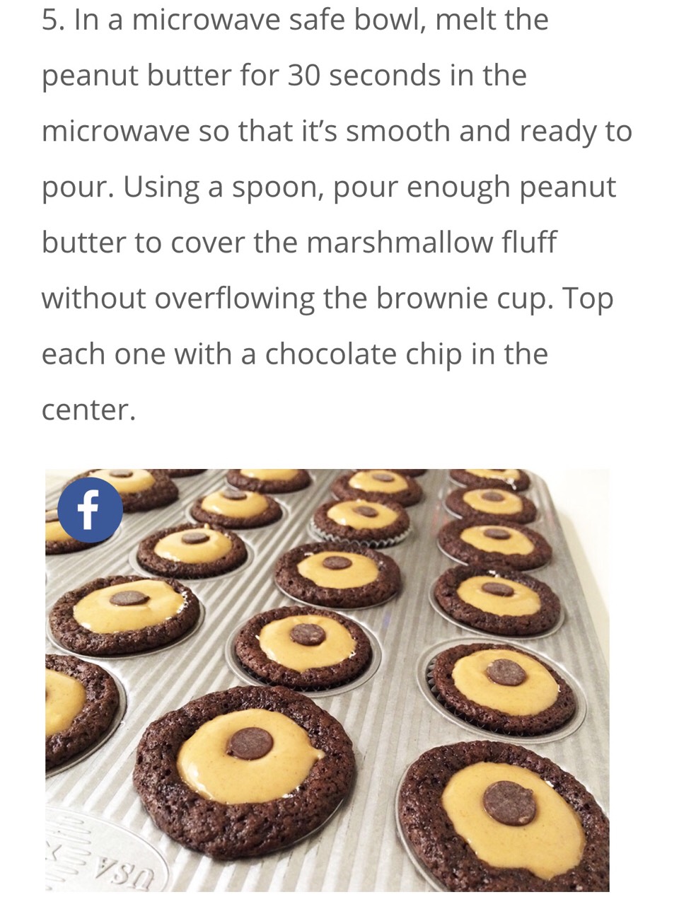Fluffernutter Brownie Cups. ๐