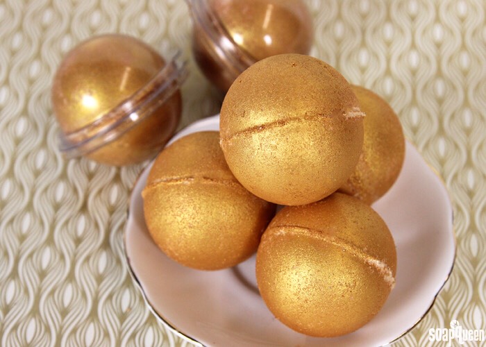 Gold bath bomb