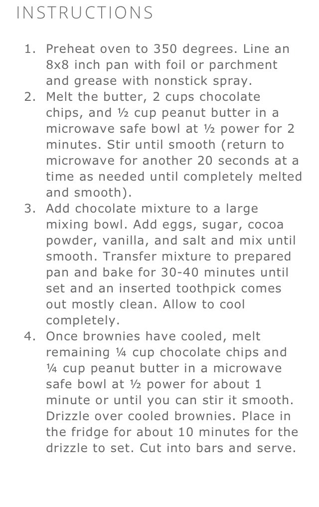 Flourless Peanut Butter Fudge Brownies 