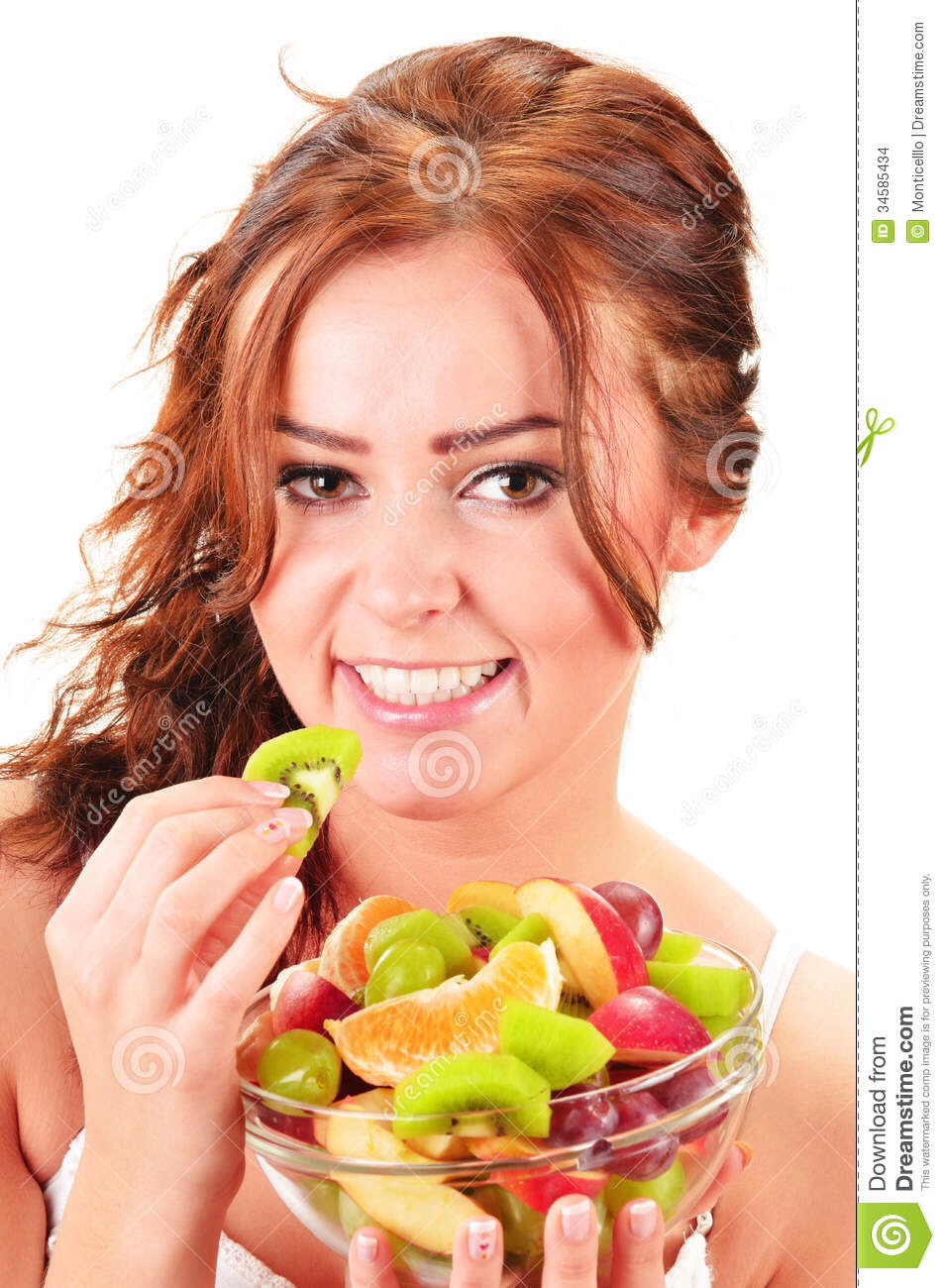 Eat fruit twice a day

Eating fruit is really good for you and because they are made up mostly of water it will fill you up faster