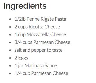 Baked Penne Rigate Recipe