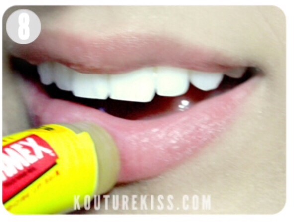 Then apply any lip balm to keep your lips moisturized