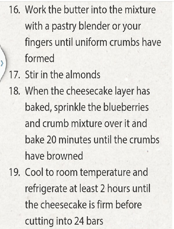 Lemon Blueberry Cheesecake bars!