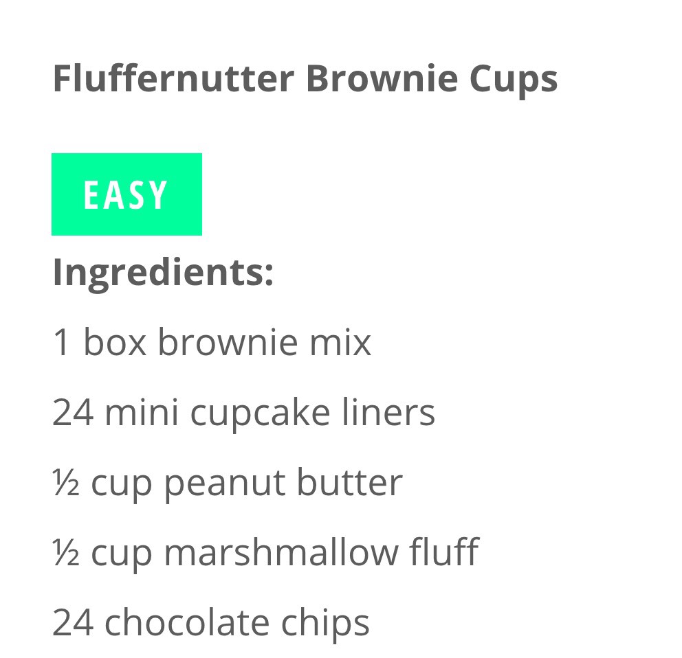 Fluffernutter Brownie Cups. ๐