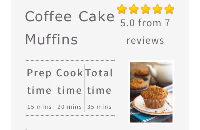 Coffee Cake Muffins Recipe π