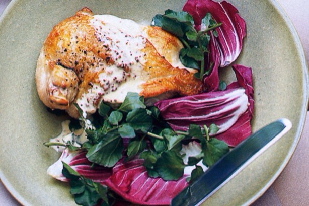 Apple and prosciutto chicken